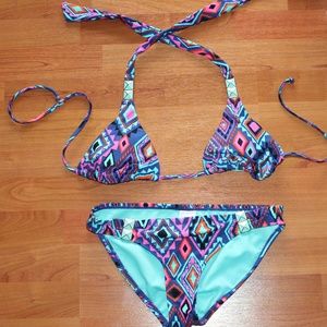 Xhilaration Tribal print Bikini Swimsuit Sz Small